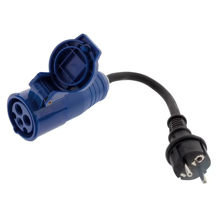 Adaptateur caravane femelle CEE17 en mâle 16A - Bleu - Zenitech