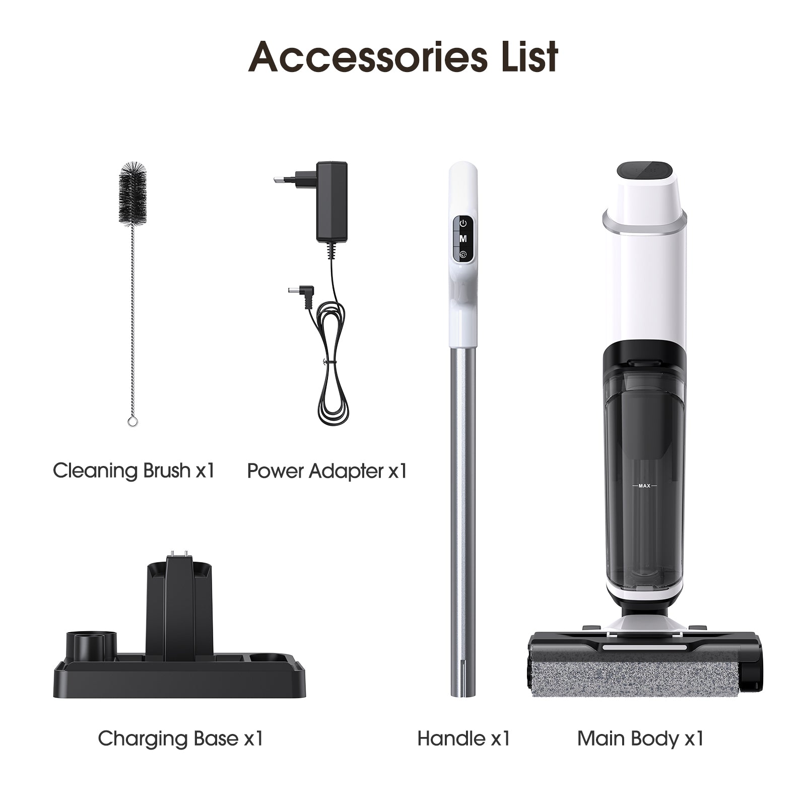 Lubluelu T8A aspirateur eau et poussière sans fil autonettoyant et autoportant