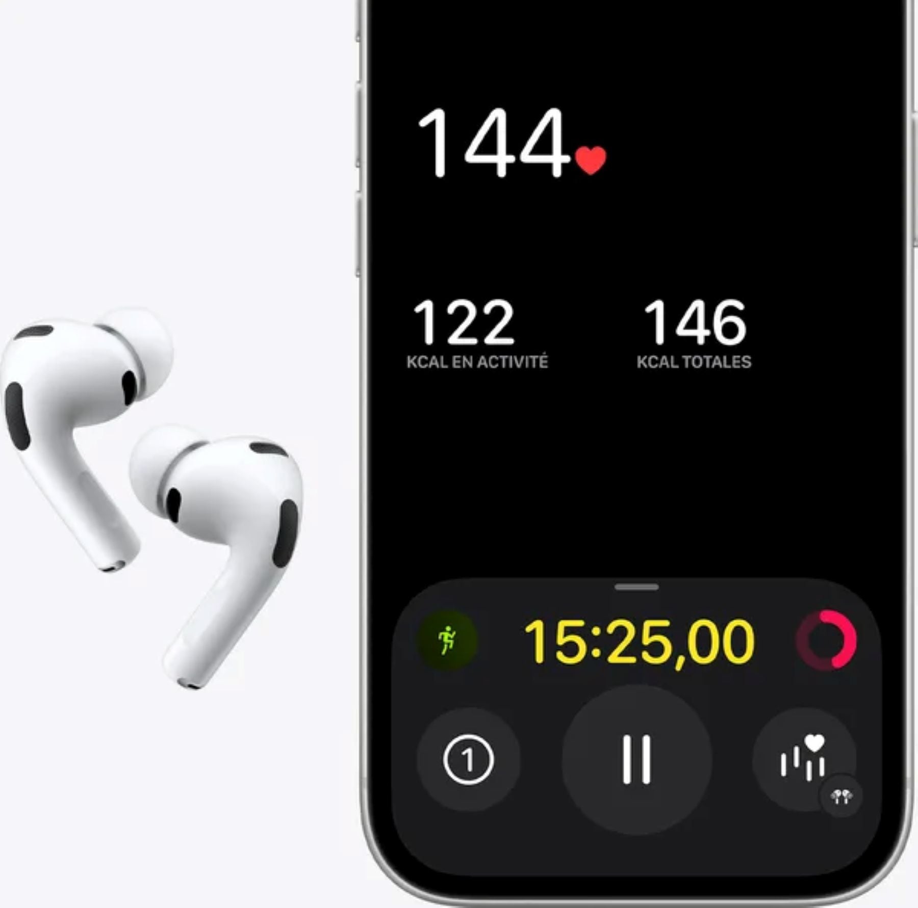 Apple AirPods Pro (3e génération) Casque True Wireless Stereo (TWS) Intra-auriculaire Appels/Musique/Sport/Quotidien Bluetooth Blanc