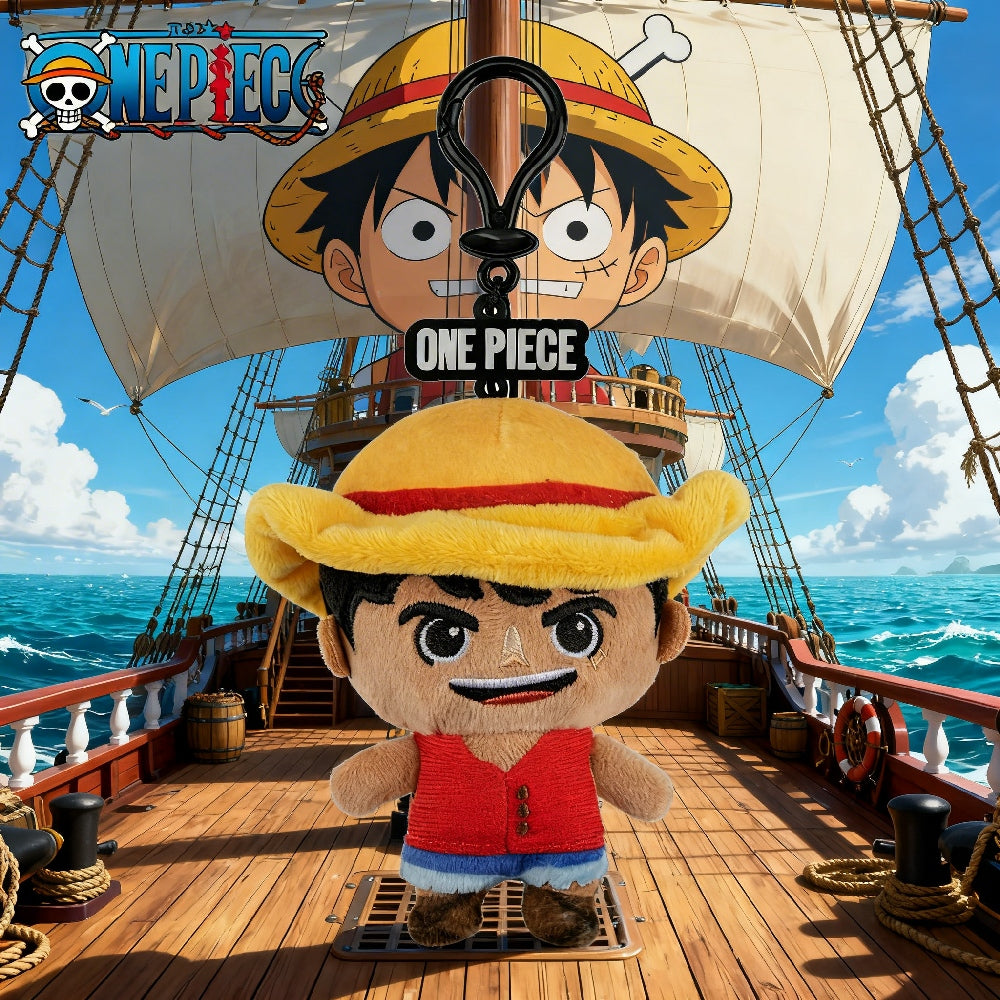 Netflix One Piece Porte-clés en peluche Luffy Taille unique 1 pc Collection de marchandises authentiques Cadeau pour les fans