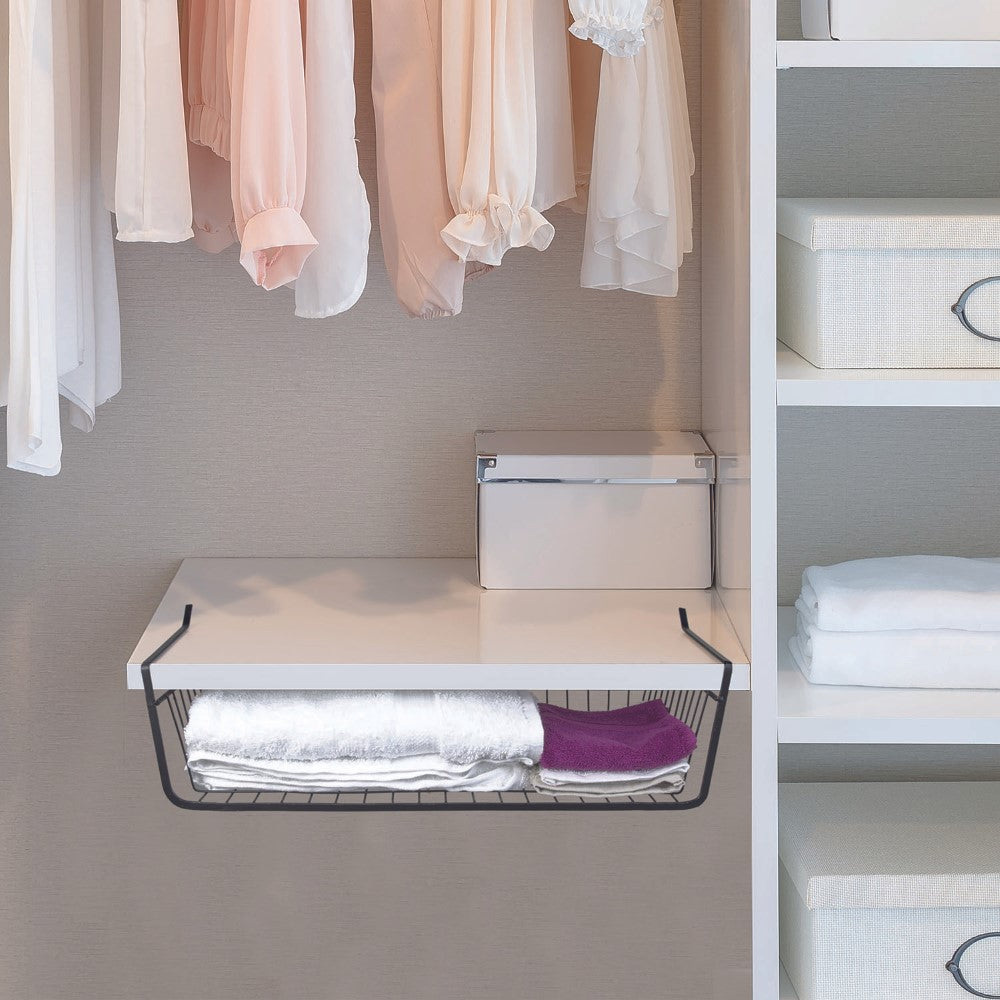 JE CHERCHE UNE IDEE Panier sous étagère - Fil métallique