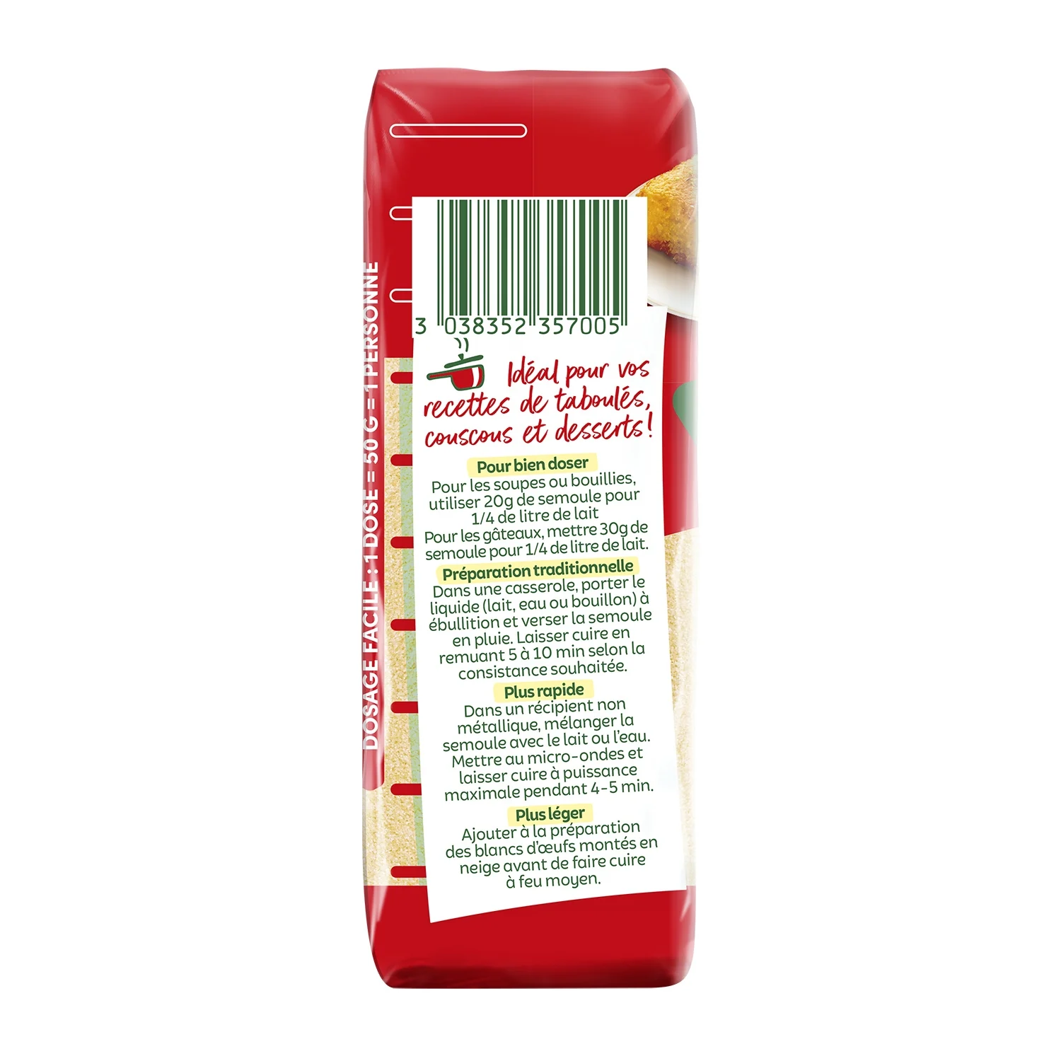 PANZANI Semoule fine - 500 g