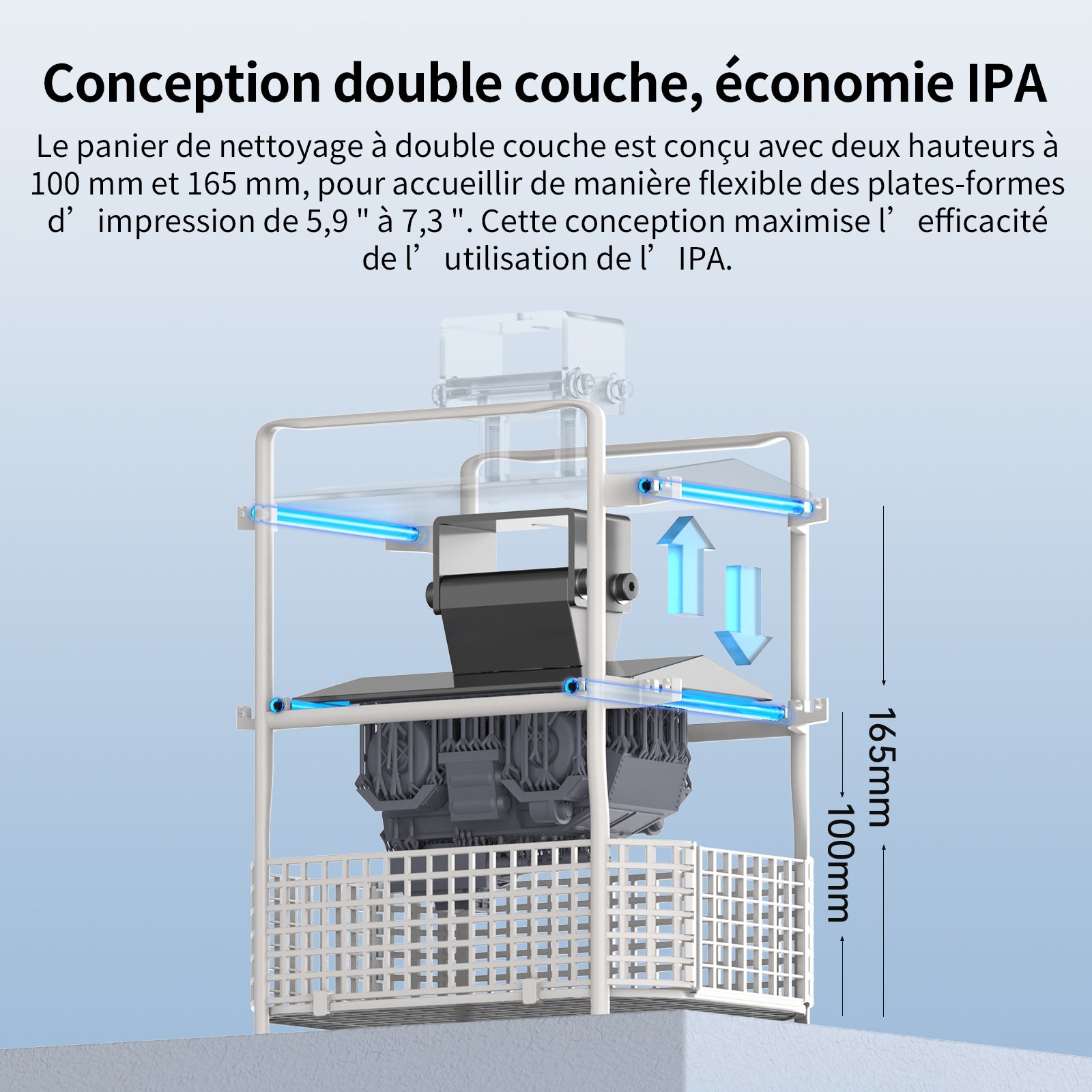 ANYCUBICWash & Cure 3 Station de post-traitement résine 2-en-1 avec lavage puissant et durcissement UV, capacité de nettoyage 165 × 100 × 180 mm