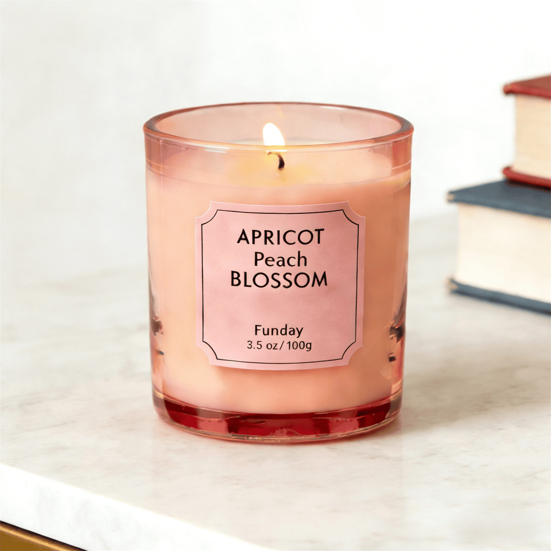 Zooly Bougie parfumée Amber Time Fleur de soie Rose 100 g 1 pièce