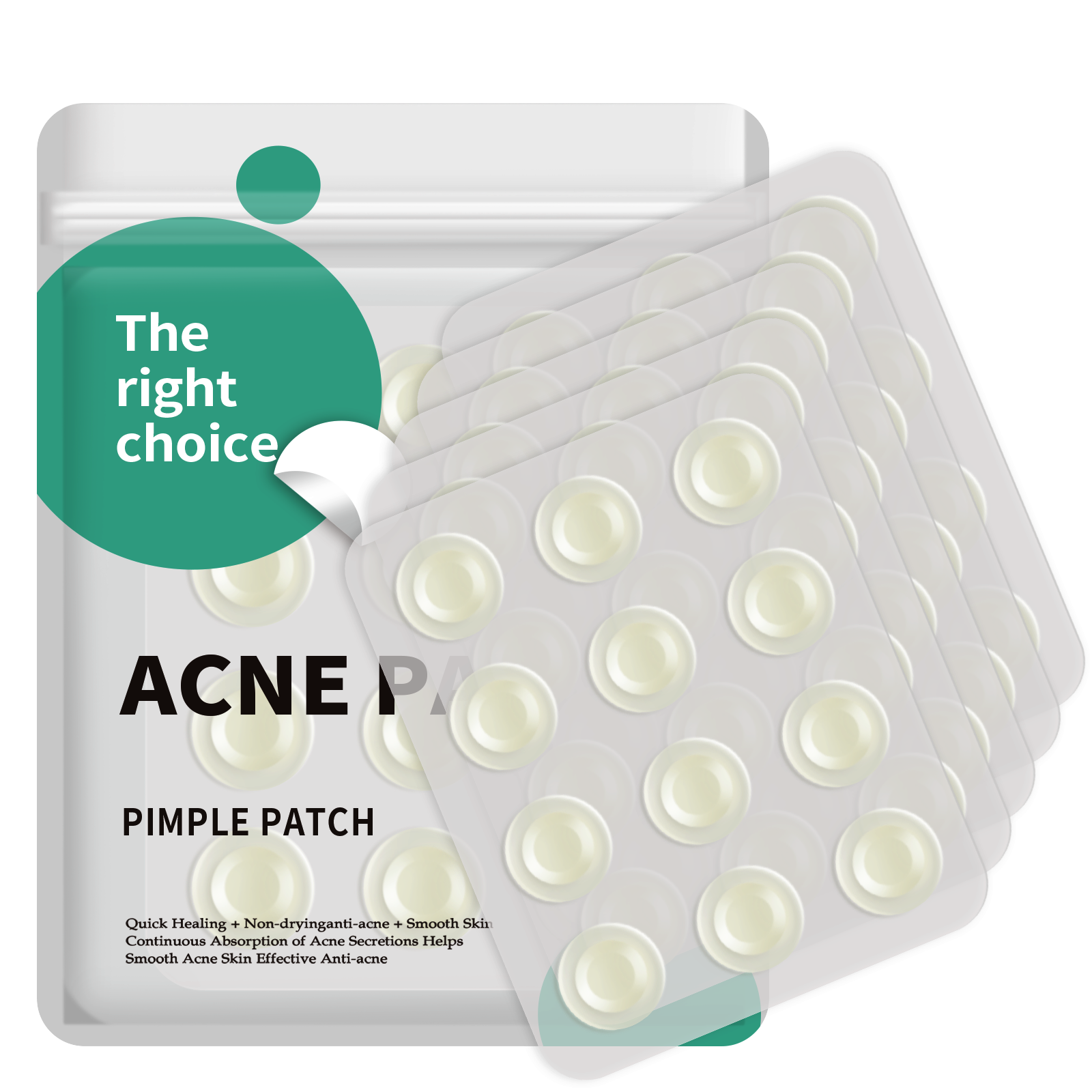 GAONLY 12 patches à bordure anti-acné pour boutons - 5 feuilles