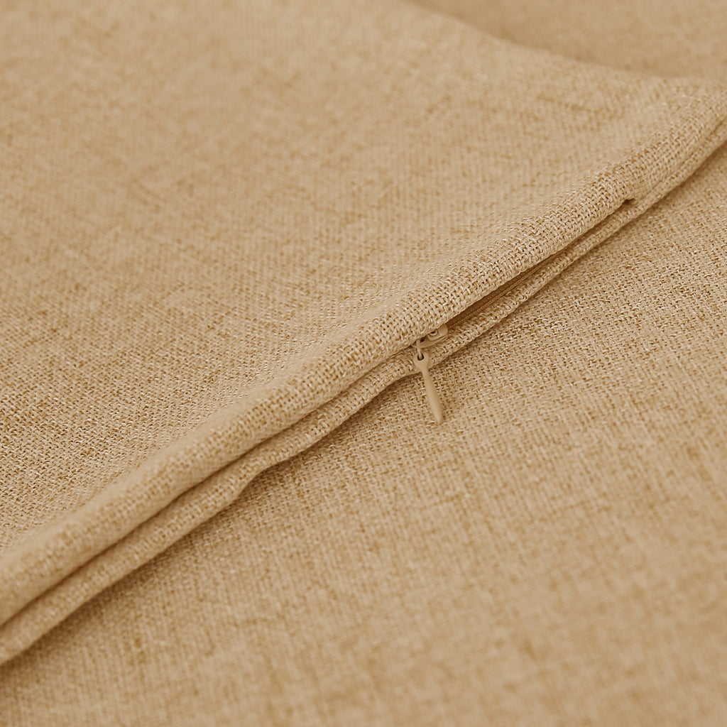 Deconovo housse de coussin en tissu aspect lin, coloris orange, 45 x 45 cm, 1 pièce