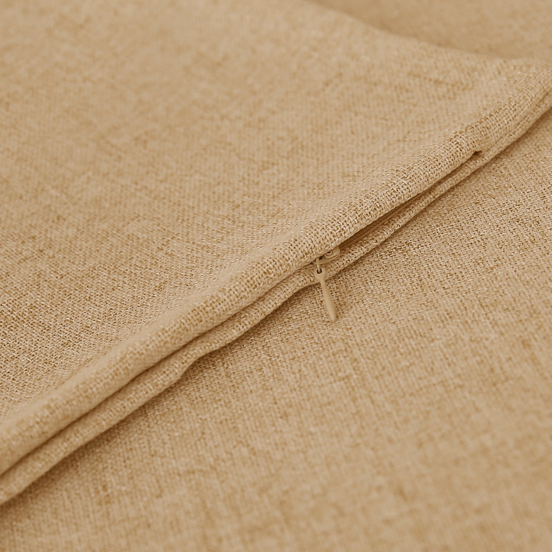 Deconovo housse de coussin en tissu aspect lin, coloris orange, 45 x 45 cm, 1 pièce
