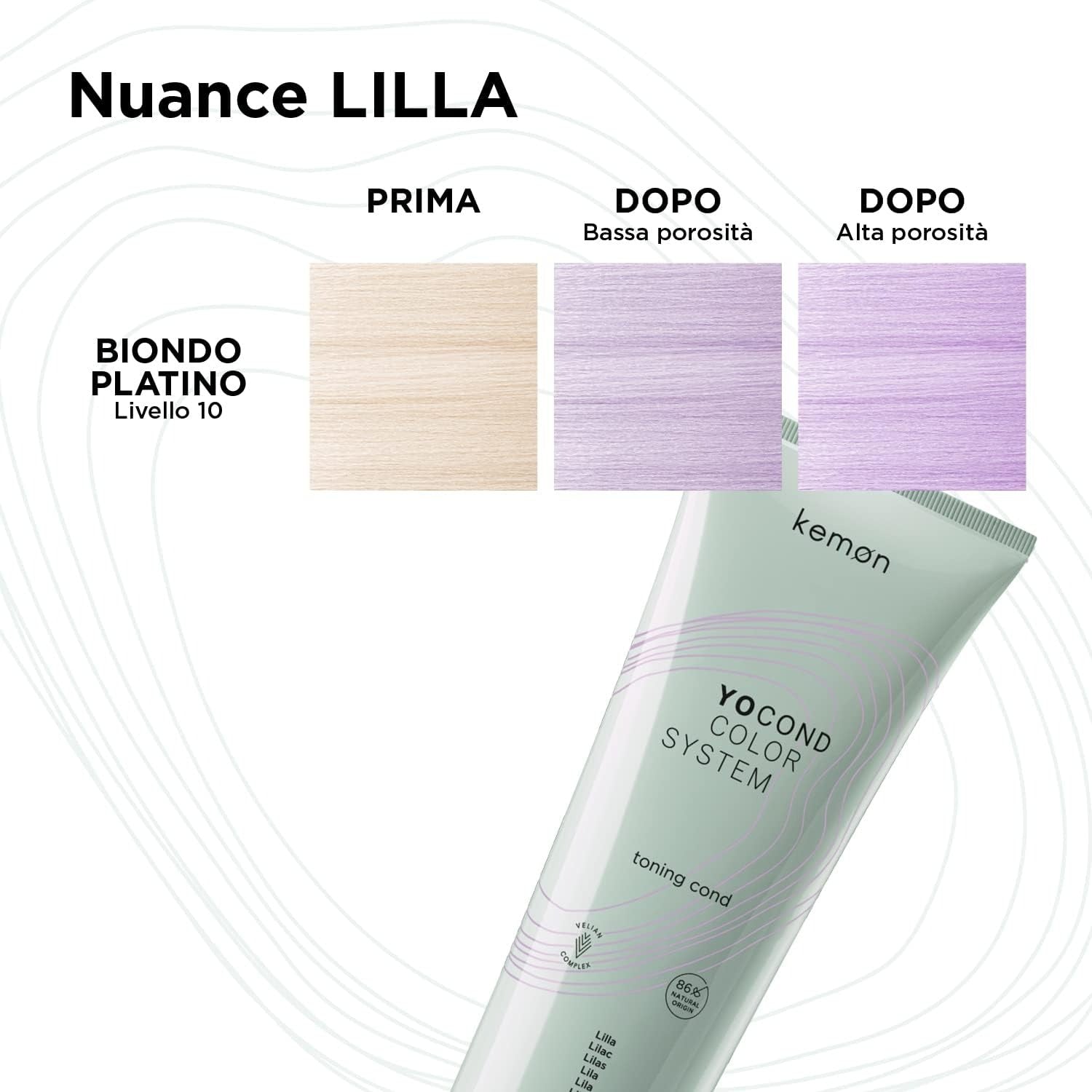 KEMON Yo Cond Color System Après-shampoing colorant, teinte lilas - 250 ml