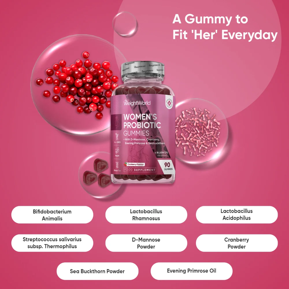 WeightWorld Gommes probiotiques pour femmes, 90 gommes