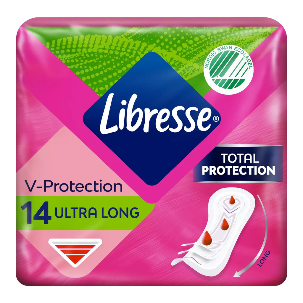LIBRESSE Serviettes hygiéniques invisibles Super - Lot de 14 serviettes