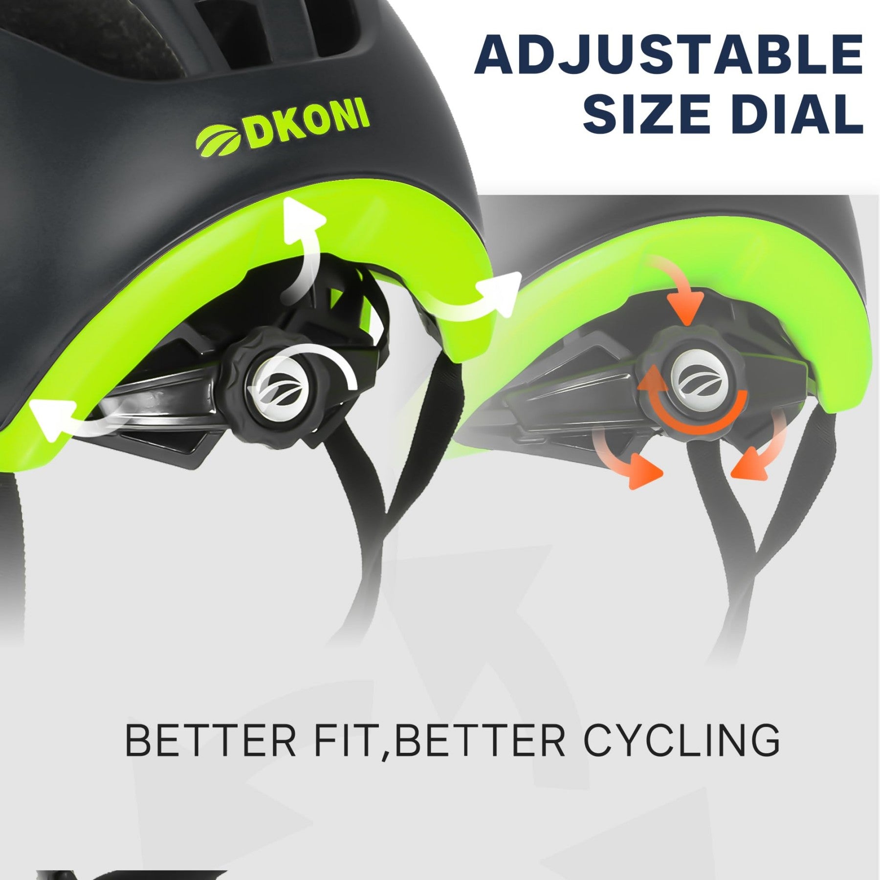 DKONI HS-062 Casque de vélo de montagne pour adulte noir/jaune - Taille L / 56-61 cm