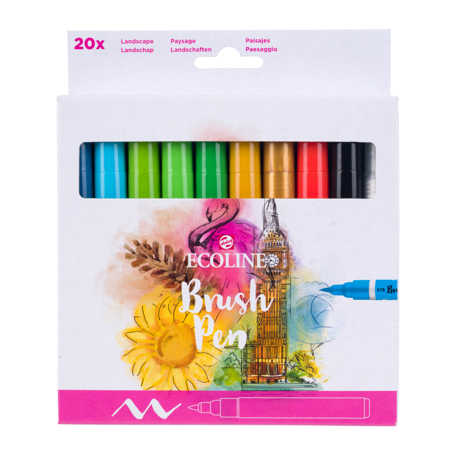 Ecoline Brush Pen set Paysage | 20 couleurs