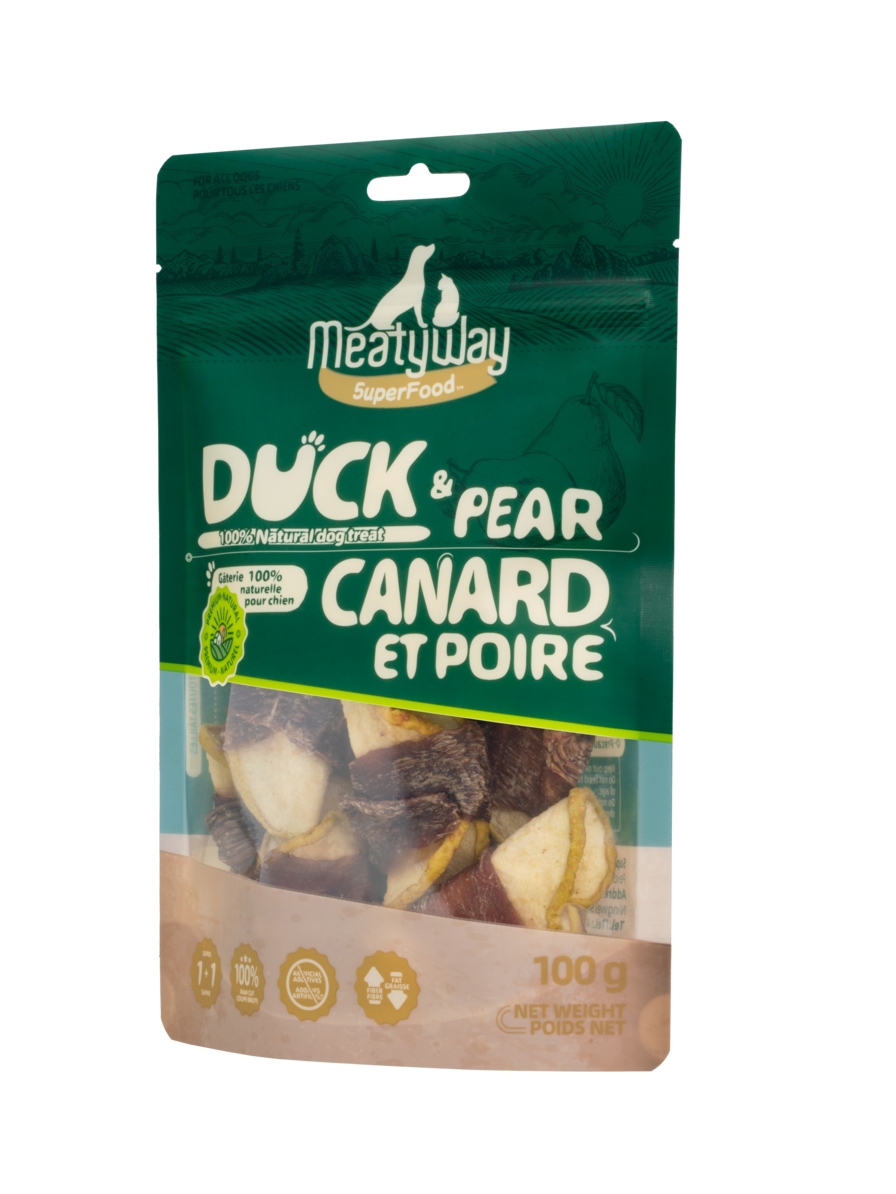 MeatyWay Friandises tendres au canard et poire - 100 g