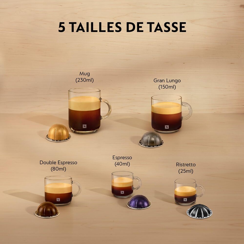 Nespresso Vertuo ENV90.B Vertuo Pop, Machine à café et expresso compacte à dosettes, Machine à dosettes de café pour capsules Vertuo, 0,6 litre - Noir