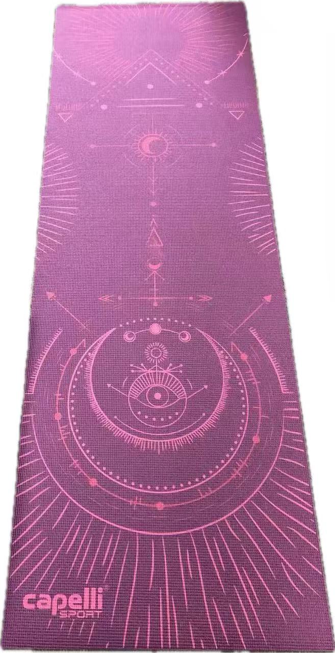 Capelli Sport Tapis de yoga épaisseur 6 mm, 24 pouces × 72 pouces, Motif imprimé intégral, pour yoga, Pilates, entraînements à domicile et exercices au sol, Tapis de sport antidérapant