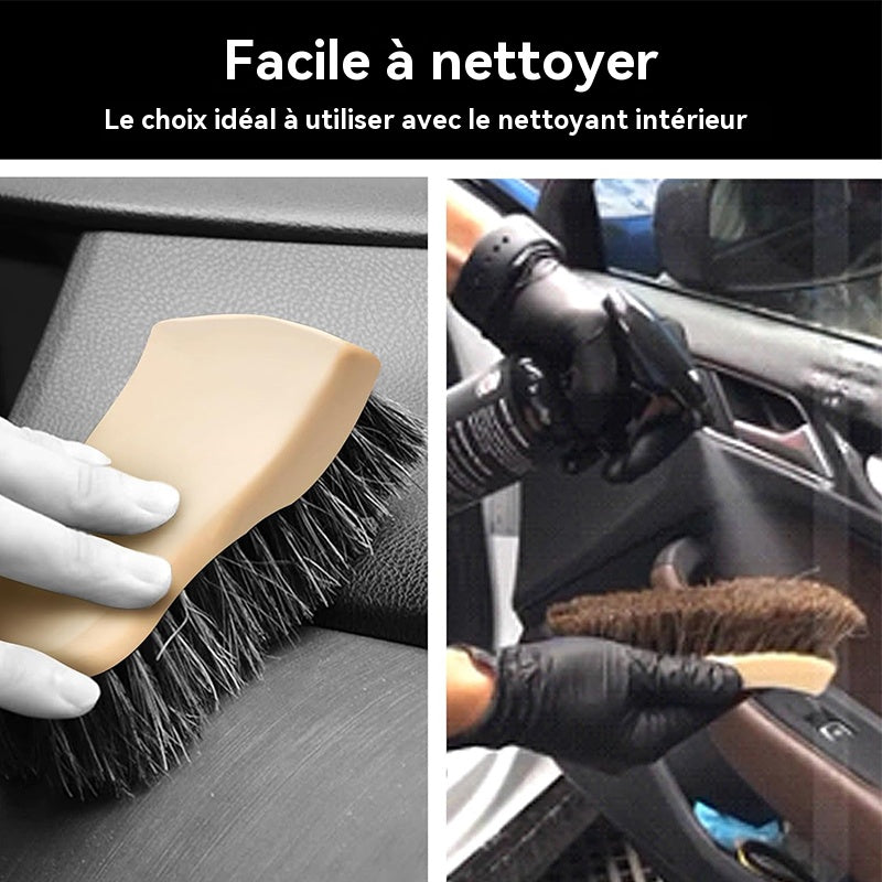 JORDAN&JUDY Lot de 2 brosses à chaussures en plastique, poils durs et souples, nettoyage en profondeur