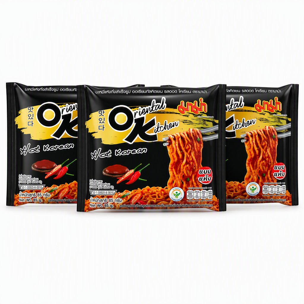 MAMA Nouilles Instantanées OK Saveur Coréenne Épicée 85 g (Lot de 3)