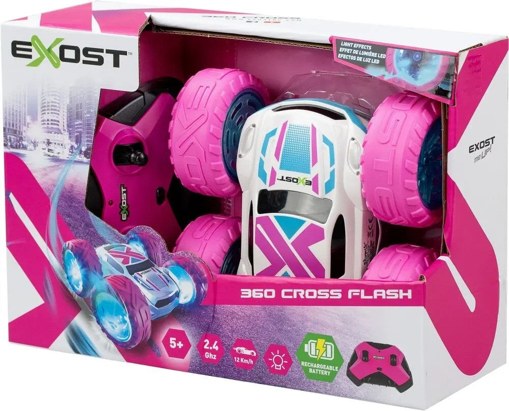EXOST - 360 Cross Rose - Voiture radiocommandée tout-terrain - Batterie rechargeable - 16 cm
