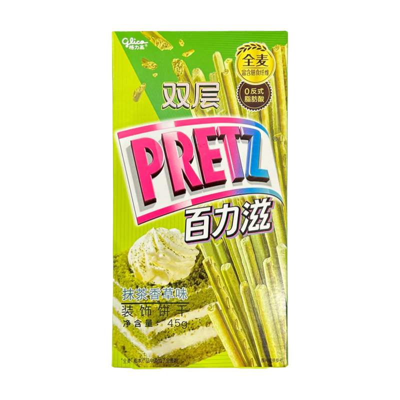 Glico Pocky Biscuit double couche saveur matcha vanille 45 g