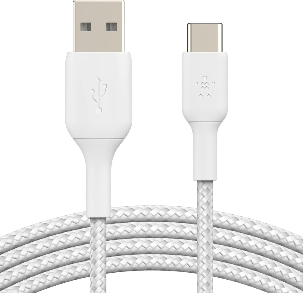 Belkin Câble tressé USB-A vers USB-C blanc - 3 m