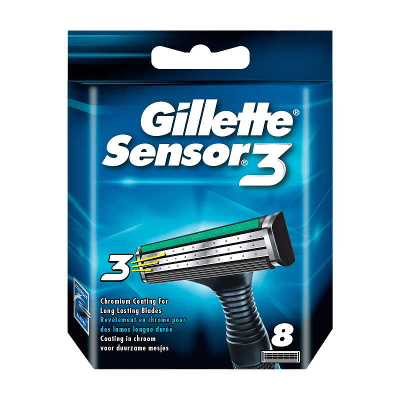 Gillette Sensor Lames de Rasoir x 8
