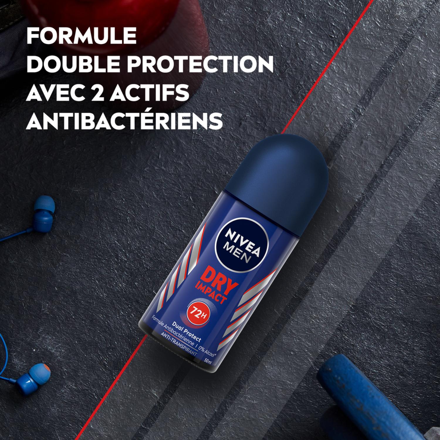 NIVEA MEN Déodorant Aisselles Dry Impact Protection 72h Bille 50ml