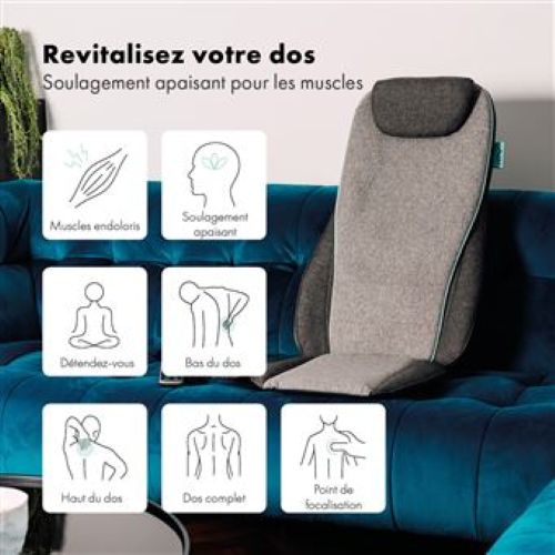ZEN Olympus - Siège de massage - 3 types de massage : Shiatsu Max, Percussion, Roulement - Soulage les muscles et apaise les tensions