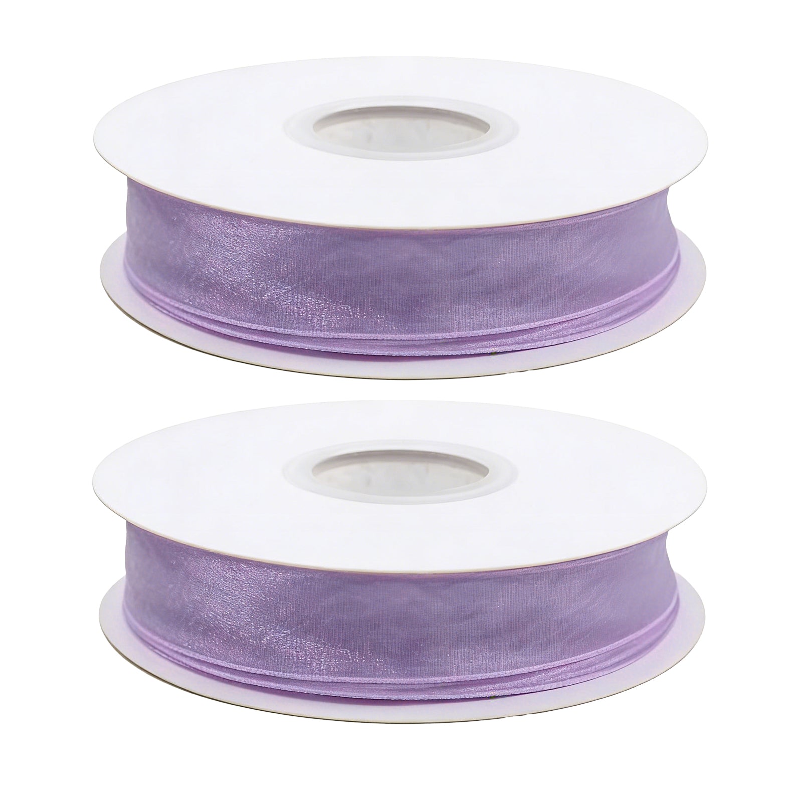 JU7CER Lot de 2 Pièces Princesse Neige Set de Rubans Queue de Poisson en Tulle 2,5 cm x 18 m Style Noeud Tulle Ondulé Ruban en Soie Unie Matériau d'Emballage Floral Ruban