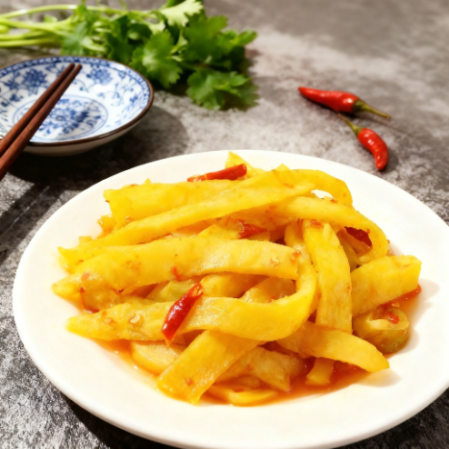 Wu Jiang Tubercules de moutarde marinés à l'huile de piment fort 80 g x 4