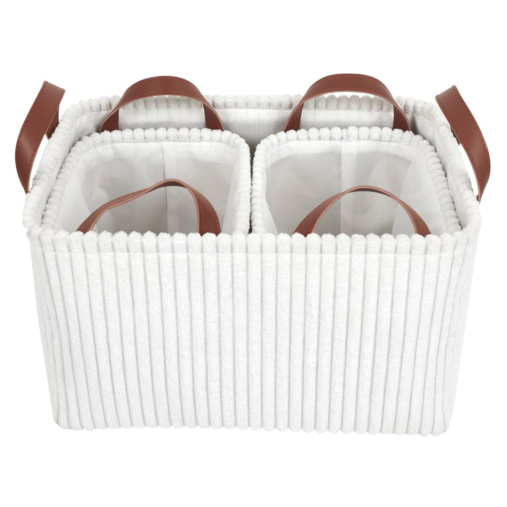 HOME DECO FACTORY Panier de rangement blanc, lot de 3, hauteur 20 cm