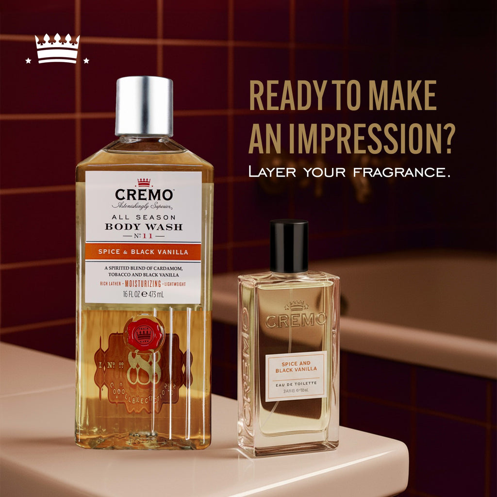 CREMO Épices & Vanille Noire - Coffret Cadeau Pour Homme (Eau de Toilette + Gel Douche) - 1 Unité