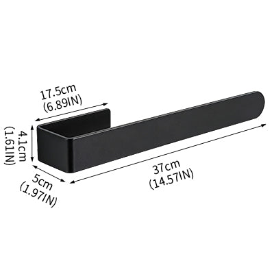 Vilscijon Barre porte-serviettes en acier inoxydable, support pour serviette de main, barre suspendue avec crochets pour serviette de main en salle de bains, étagère murale polyvalente pour WC