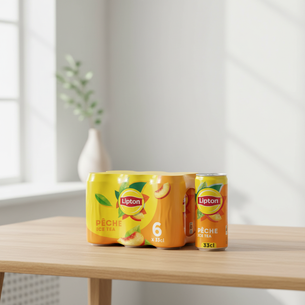 Lipton Thé Glacé Pêche - 6 x 33 cl