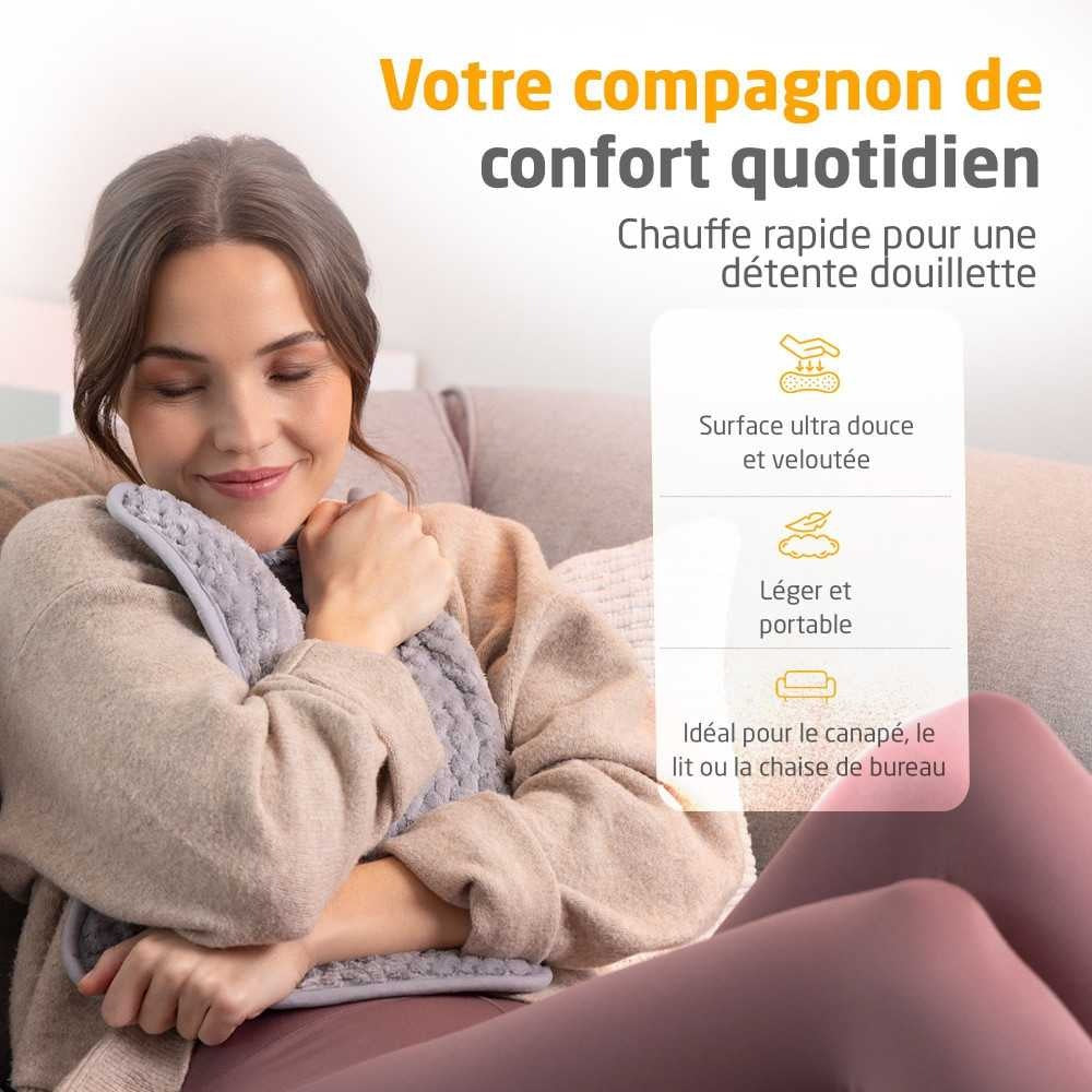 medisana HP 516 Coussin chauffant Gris Ultra-doux 4 niveaux de chaleur Arrêt automatique