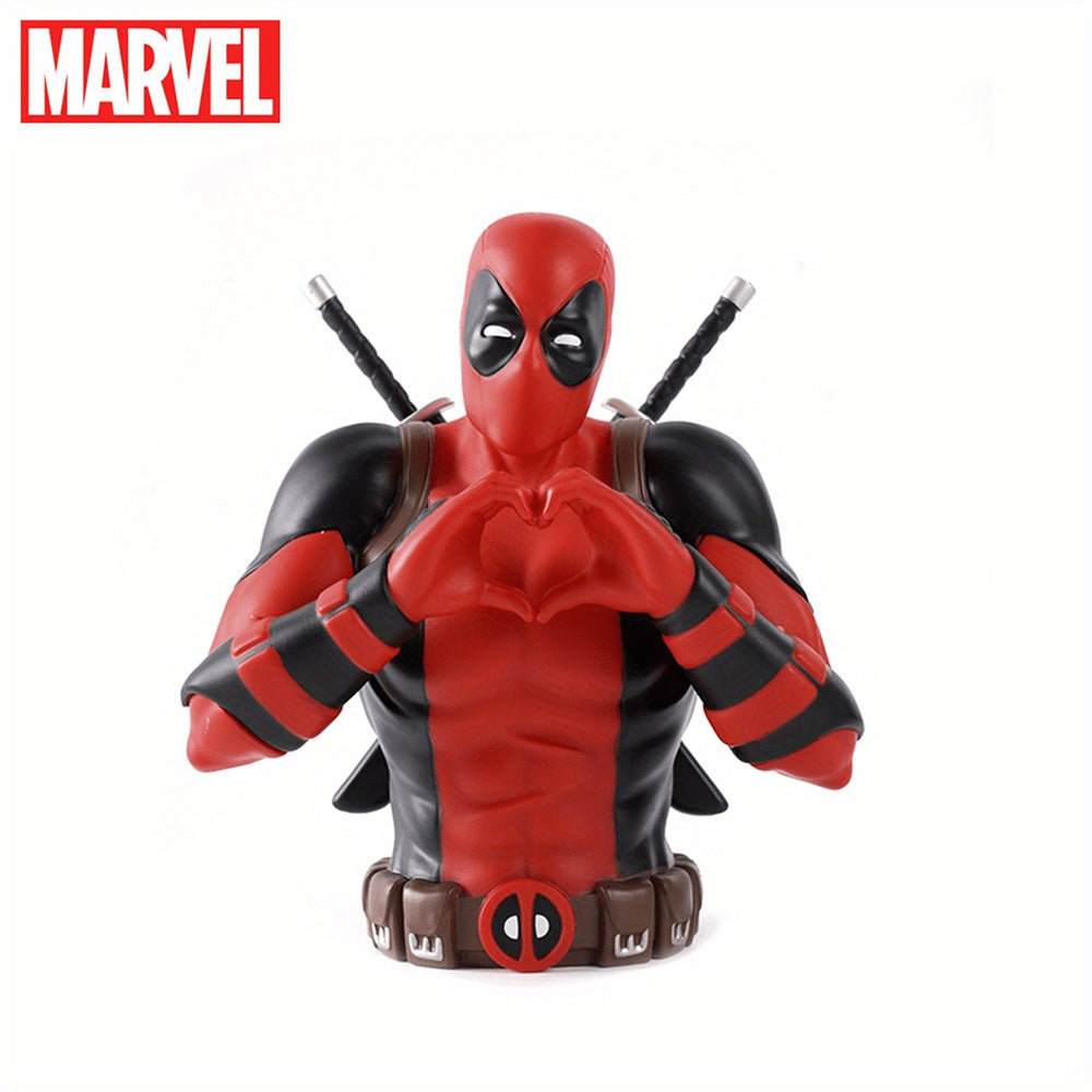 Tirelire Marvel Deadpool Officielle 3D en PVC Étanche et Antichoc – Figurine de Collection Décoration Maison, Boîte à Monnaie et Organisateur de Bureau, Idée Cadeau