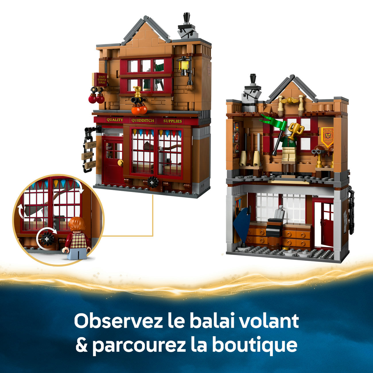 LEGO Harry Potter™ 76452 Magasin d'accessoires de Quidditch™ et marchand de glaces