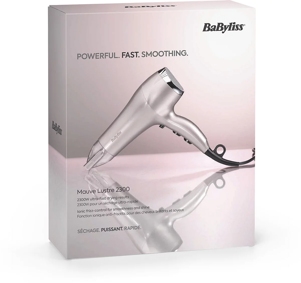 BaByliss D781E Sèche-cheveux 2300 W Mauve lustré Rose