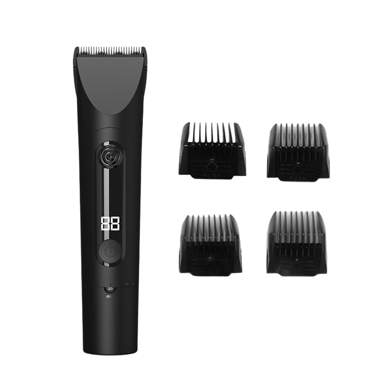Ochama Tondeuse à cheveux électrique et pour animaux, lavable, sans fil, silencieuse, pour adultes et enfants, avec sabots de guidage et longue autonomie.