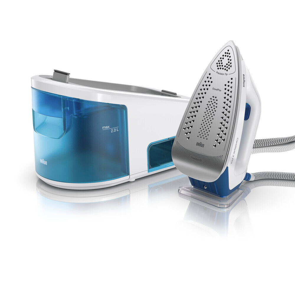 BRAUN CareStyle 3, Centrale Vapeur 2400W 2L, IS3157BL, Blanc/Bleu