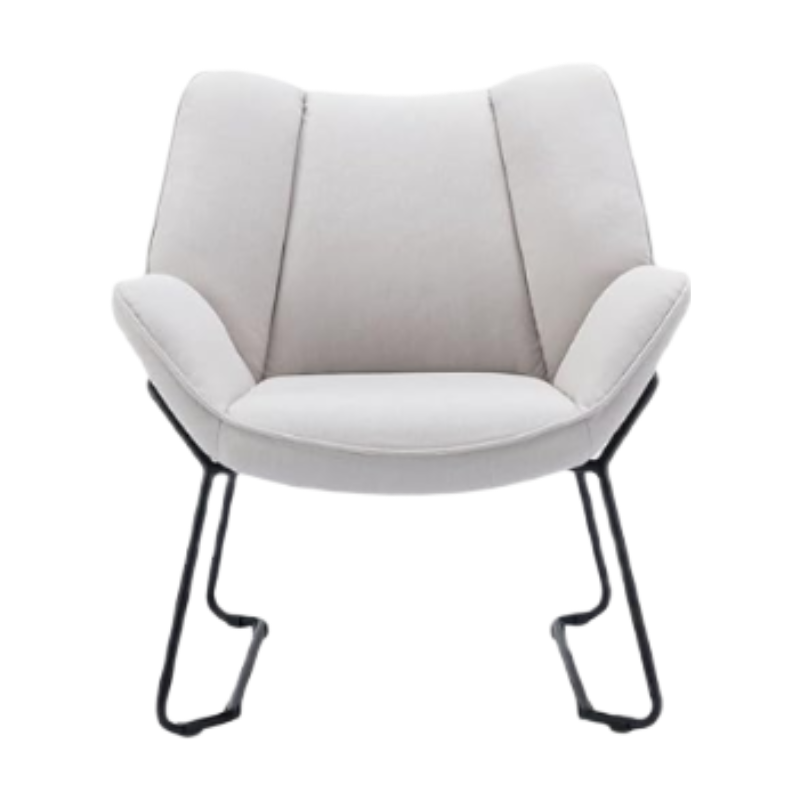 CHAIRUS Fauteuil cabriolet rembourré chenille Bleu avec pieds en métal 67 x 71,5 x 80 cm