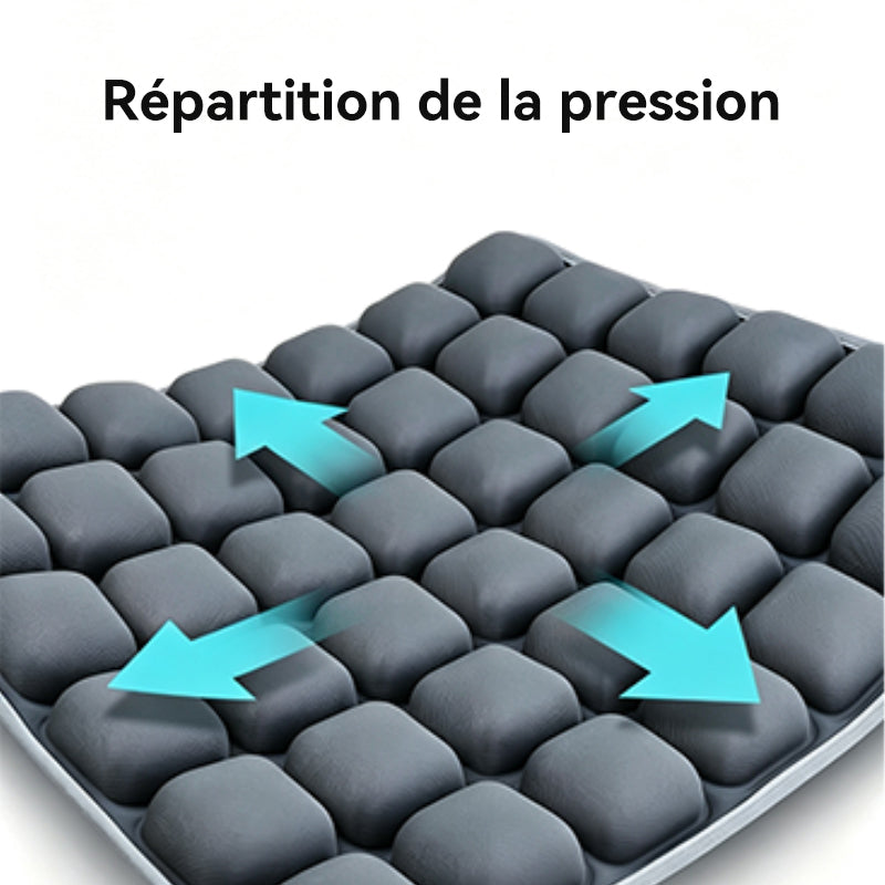 JORDAN&JUDY Coussin d'assise gonflable avec pompe, coussin d'air anti-douleur pour la maison, la voiture et le bureau, Gris
