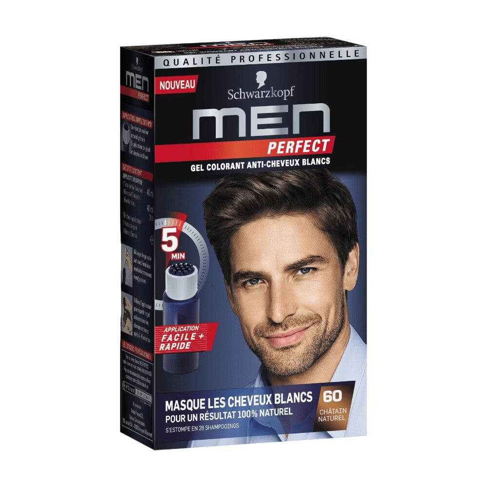 Schwarzkopf - Men Perfect 60 Châtain Naturel