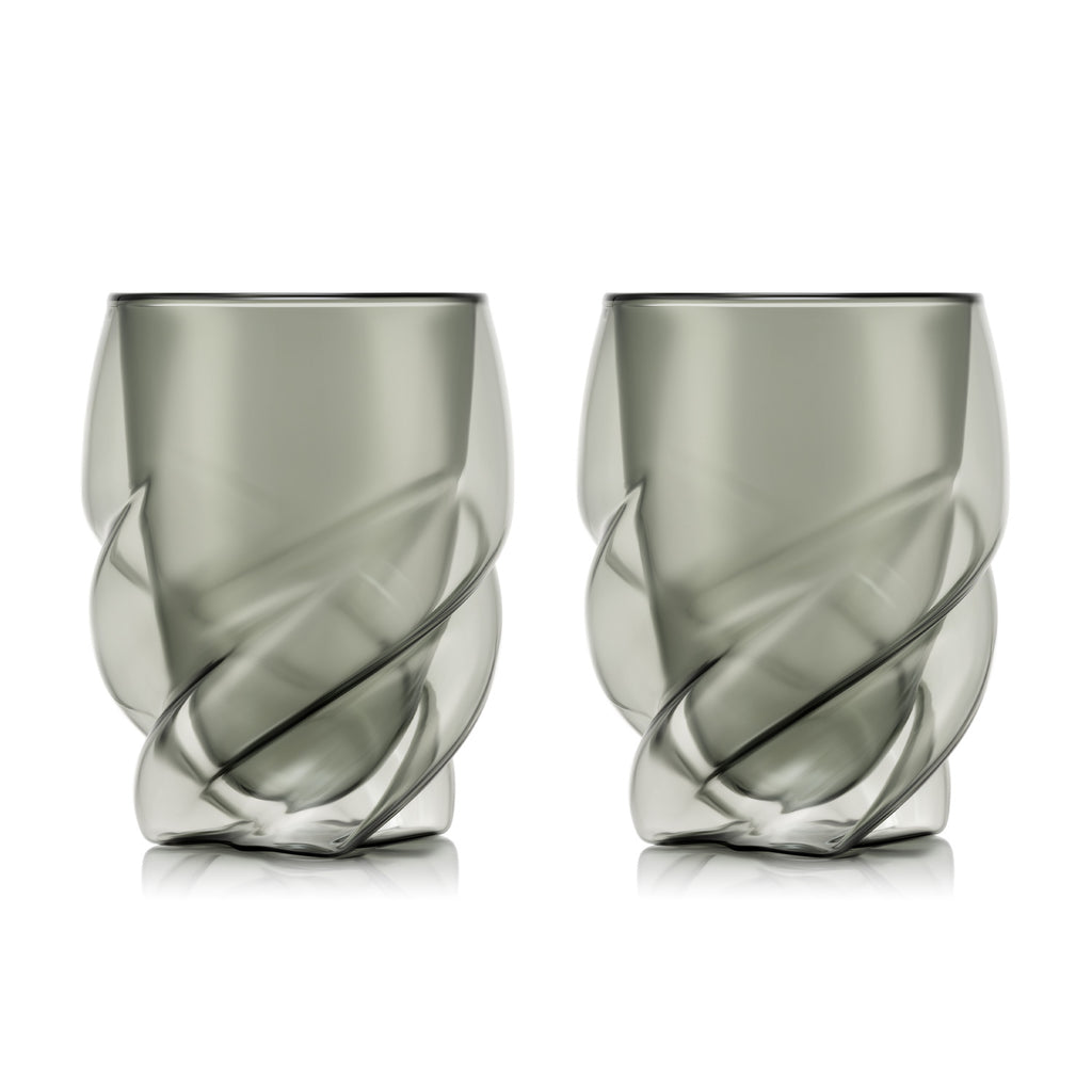 BODUM PAVINA PARIS Set de 2 verres à double paroi 270 ml - Gris transparent