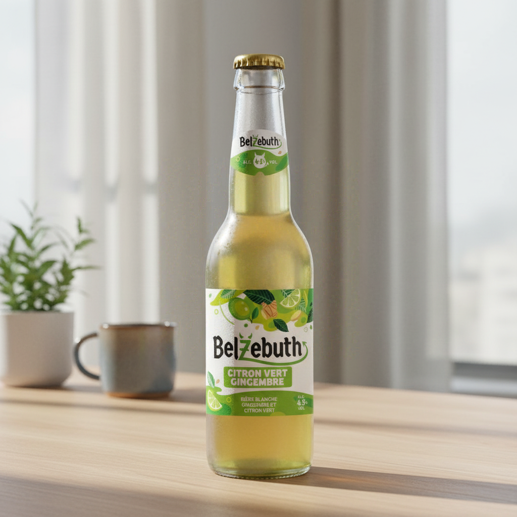 BELZEBUTH Bière blanche Gingembre Citron Vert 4,5 % - 33 cl