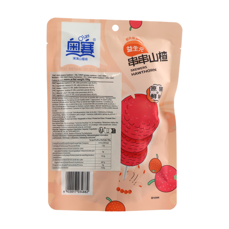 O'Say Brochette d'aubépine - 108 g