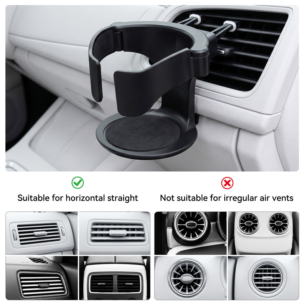 Porte-gobelet de voiture avec patins antidérapants en EVA, Porte-boisson universel pour bouche d’aération de voiture