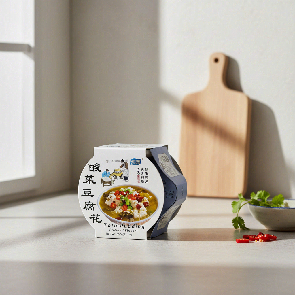 Yumei Pudding de tofu auto-chauffant aux légumes marinés 350 g