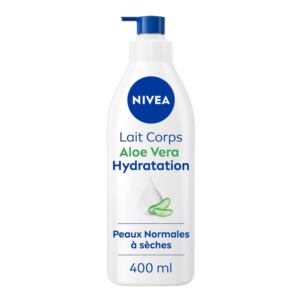NIVEA Lait Corps Aloe & Hydratation Peaux Normales à Sèches 400ml