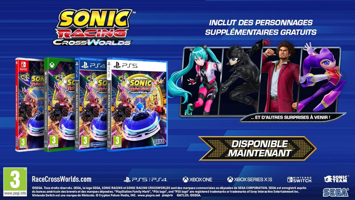 Sonic Racing: CrossWorlds - Switch - Version Française