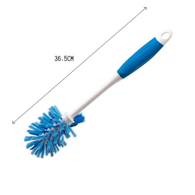 Kleaner Brosse à main bleue 36 cm avec poils 29 mm et manche en caoutchouc TPR, Récurage intensif